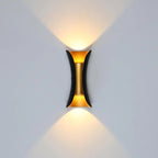 Ray Design Curved LED Outdoor Wall Light Gold/Black/White Garden/Hall Metal