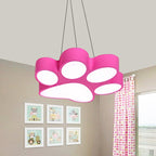 Doggy Paw Bathroom Pendant Lamp Acrylic Cartoon LED Hanging Light