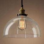 1-Light Geometric Pendant Lamp Industrial Glass Suspension Lighting for Dining Room