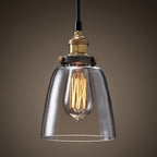 1-Light Geometric Pendant Lamp Industrial Glass Suspension Lighting for Dining Room