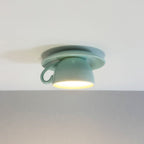 Teyo Modern Ceramic Coffee Cup Ceiling Light Blue/Pink/Yellow