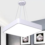 Square Office Hanging Light Metal Nordic LED Commercial Pendant Lighting with Diffuser