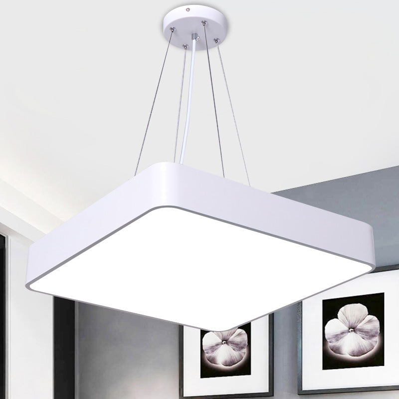 Square Office Hanging Light Metal Nordic LED Commercial Pendant Lighting with Diffuser