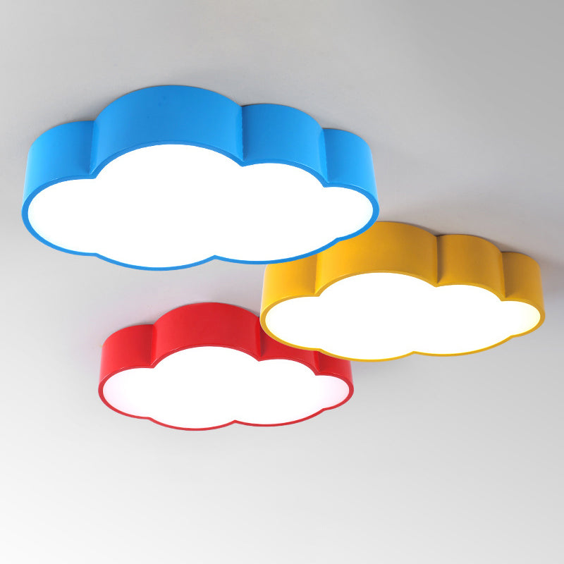Cloud Shaped Bedroom Ceiling Mount Lamp Acrylic Cartoon LED Flush Mount Lighting Fixture