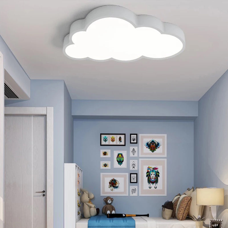 Acrylic Cloud Flushmount Ceiling Lamp Cartoon LED Flush Mount Light Fixture for Kids Room