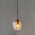 Wavy Glass Shaded Hanging Lamp Nordic Style Single Pendant Ceiling Light for Dining Room