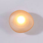 Frosted Glass Cobblestone Wall Sconce Art Deco 1-Light Wall Mount Light for Living Room