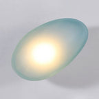 Frosted Glass Cobblestone Wall Sconce Art Deco 1-Light Wall Mount Light for Living Room
