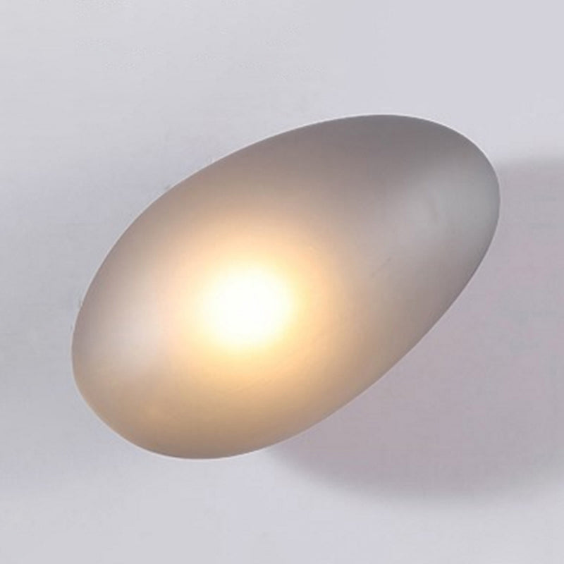 Frosted Glass Cobblestone Wall Sconce Art Deco 1-Light Wall Mount Light for Living Room