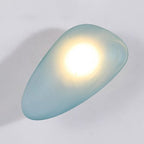 Frosted Glass Cobblestone Wall Sconce Art Deco 1-Light Wall Mount Light for Living Room