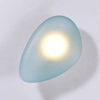 Frosted Glass Cobblestone Wall Sconce Art Deco 1-Light Wall Mount Light for Living Room
