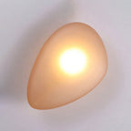 Frosted Glass Cobblestone Wall Sconce Art Deco 1-Light Wall Mount Light for Living Room