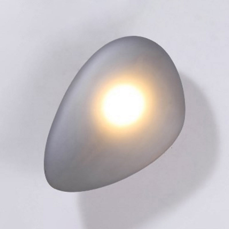 Frosted Glass Cobblestone Wall Sconce Art Deco 1-Light Wall Mount Light for Living Room