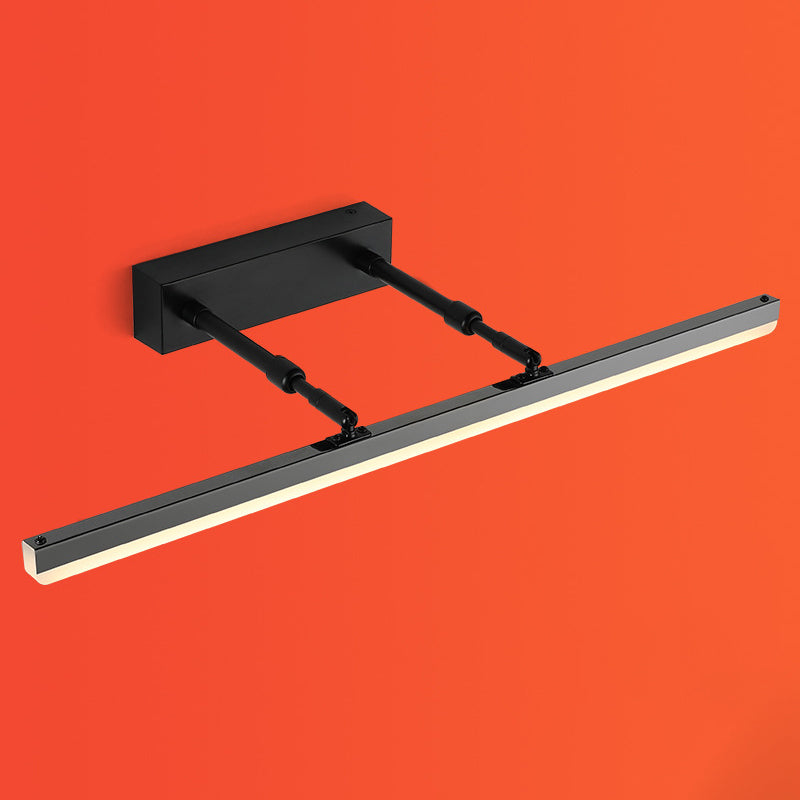 Minimalist Linear Sconce Light Fixture Metal Bathroom LED Vanity Lamp with Extendable Arm
