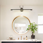 Rustic Antler Wall Lamp Metal Rotatable LED Tube Vanity Light Fixture for Bathroom