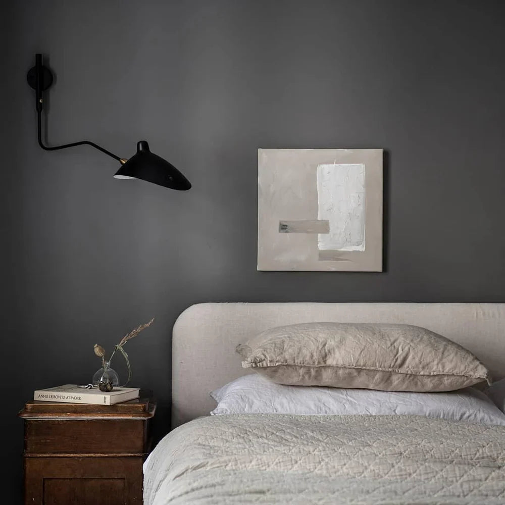 Designer wall lamp with double arm – adjustable wall light for living room, office, or bedroom