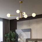 Truva Modern Bubble Chandelier. Copper/Glass. Black/Copper. Living Room