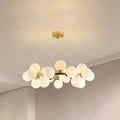Valentina Bass Glass Bubble Golden Chandelier