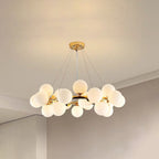 Valentina Bass Glass Bubble Golden Chandelier
