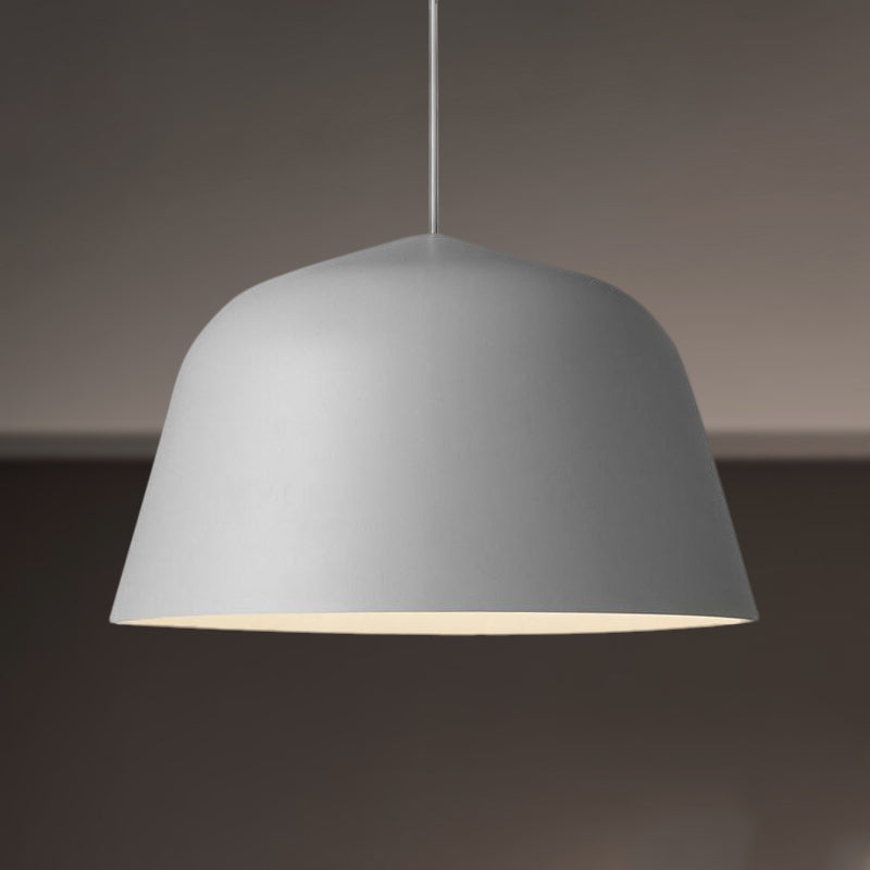 Nordic Style Dome Shade Hanging Ceiling Light 10"/16" Dia 1 Light Metal Pendant Lamp in Black/Green for Bedroom
