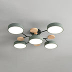 Sputnik Semi Flush Mount Light Macaron LED Acrylic Semi-Flush Mount Ceiling Fixture
