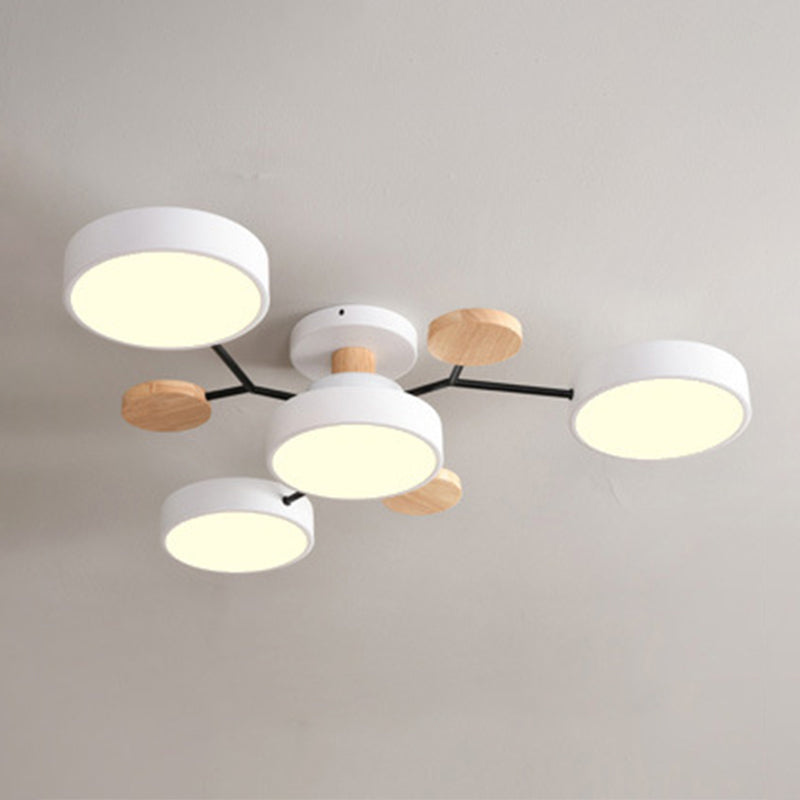 Sputnik Semi Flush Mount Light Macaron LED Acrylic Semi-Flush Mount Ceiling Fixture
