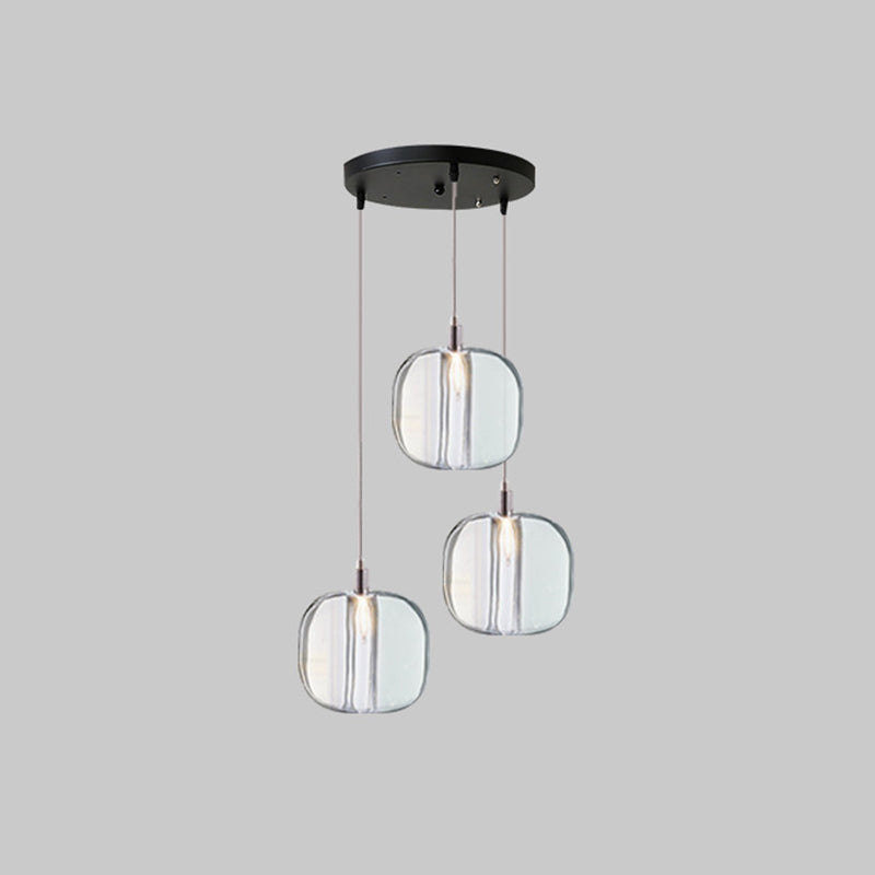 Postmodern Blown Glass Shade Ceiling Hanging Pendant Commercial Store LED Pendant Light