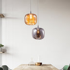 Postmodern Blown Glass Shade Ceiling Hanging Pendant Commercial Store LED Pendant Light