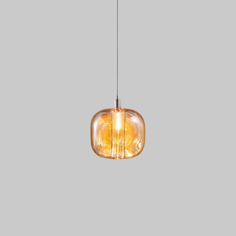 Postmodern Blown Glass Shade Ceiling Hanging Pendant Commercial Store LED Pendant Light