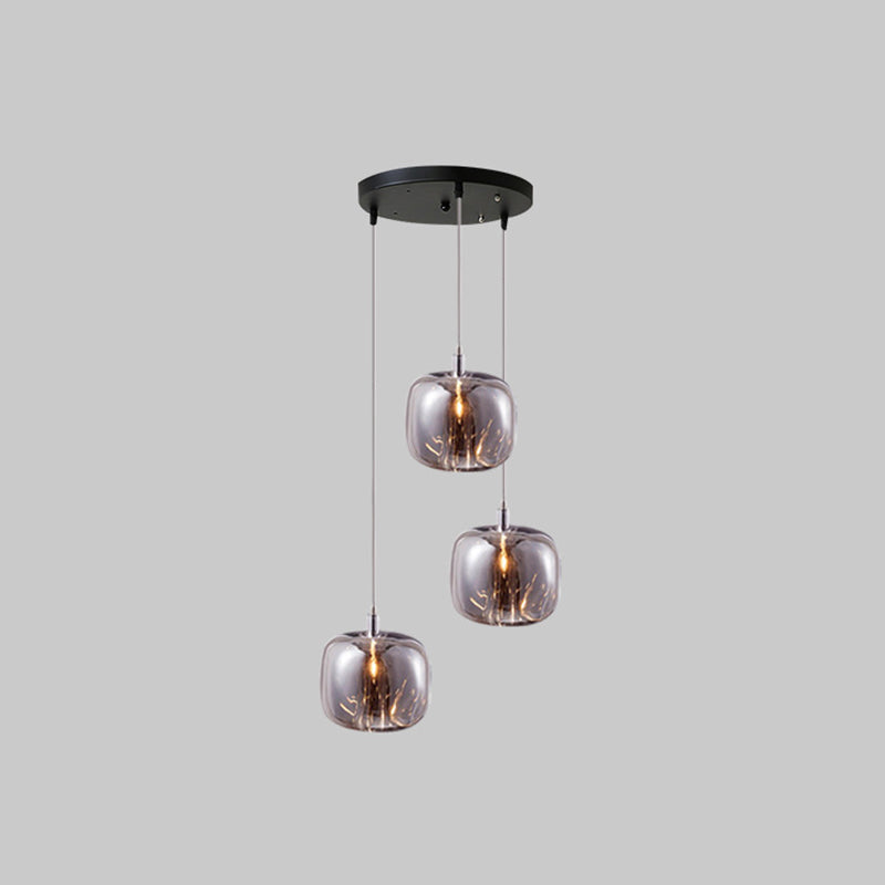 Postmodern Blown Glass Shade Ceiling Hanging Pendant Commercial Store LED Pendant Light