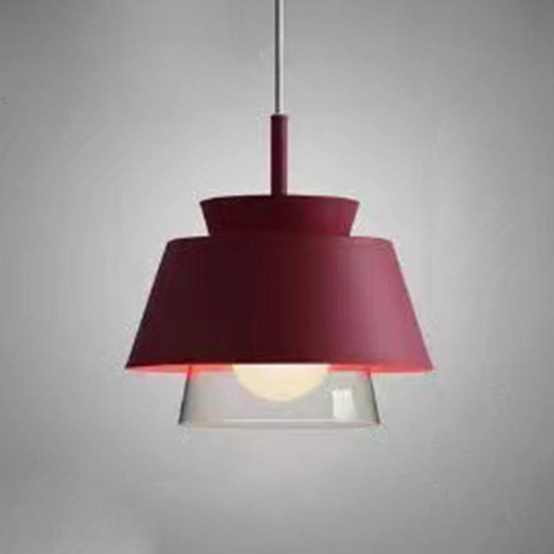 Modern Upside Down Trifle Pendant Light Metal Macarons 1-Light Pendant Lighting for Dining Room Table