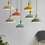 Industrial Macarons Barn Shade Pendant Light Metal 1-Light Pendant Lighting for Restaurant