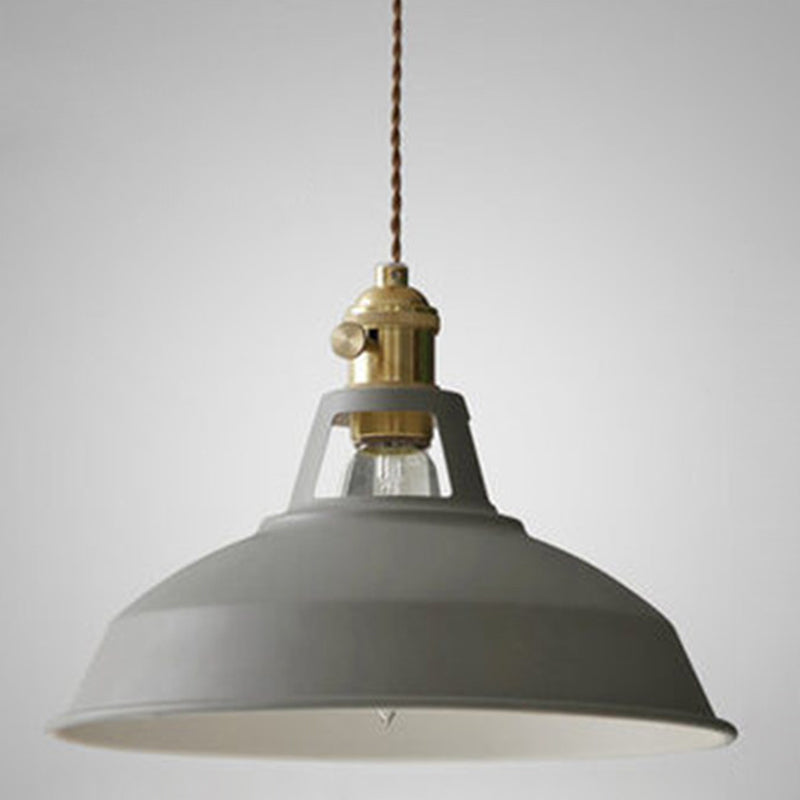 Industrial Macarons Barn Shade Pendant Light Metal 1-Light Pendant Lighting for Restaurant
