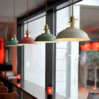 Industrial Macarons Barn Shade Pendant Light Metal 1-Light Pendant Lighting for Restaurant