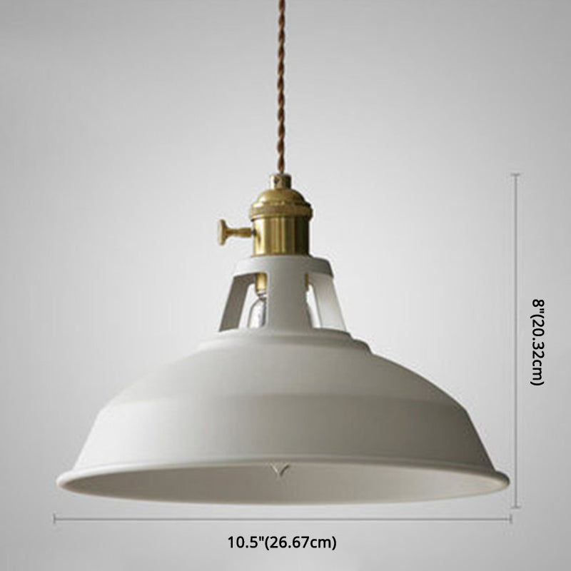 Industrial Macarons Barn Shade Pendant Light Metal 1-Light Pendant Lighting for Restaurant