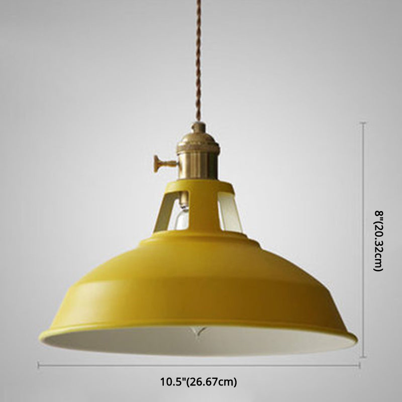 Industrial Macarons Barn Shade Pendant Light Metal 1-Light Pendant Lighting for Restaurant