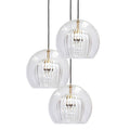 1 Light Globe Pendant Lamp Modern Clear Double Glass Hanging Lamp for Living Room