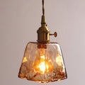 Vintage 1 Light Pendant Lamp Amber Alabaster Glass Pendant Lighting for Living Room