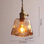 Vintage 1 Light Pendant Lamp Amber Alabaster Glass Pendant Lighting for Living Room