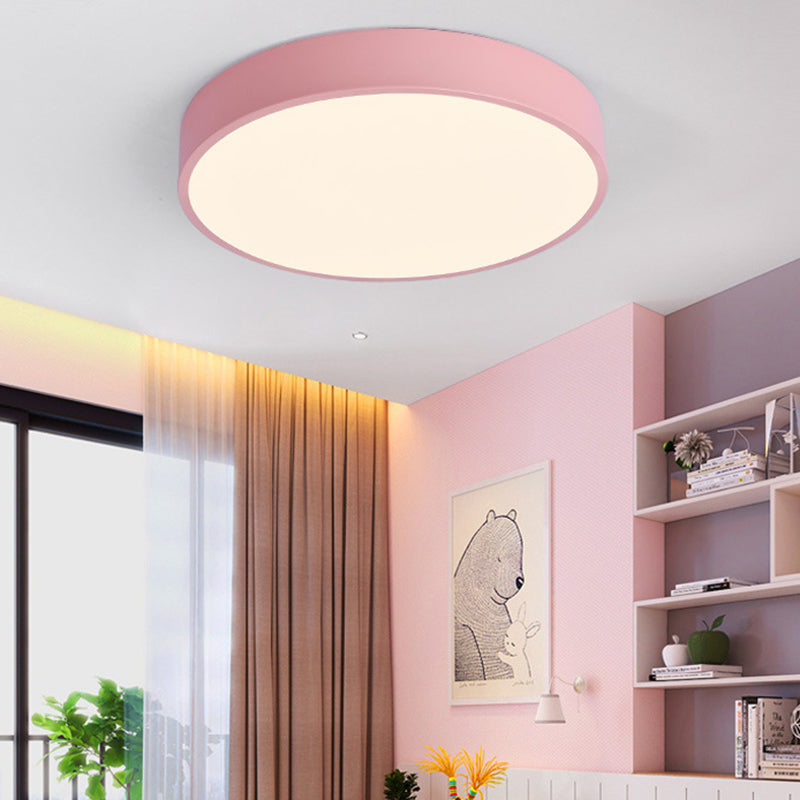 Disk Flush Mount Ceiling Light Minimalism Acrylic Ceiling Mount Light Fixture for Bedroom