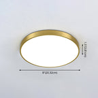 Gold Metal Circular Flush Mount Ceiling Lamp Modern Style LED Flush Mount Lighting for Bedroom