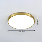 Gold Metal Circular Flush Mount Ceiling Lamp Modern Style LED Flush Mount Lighting for Bedroom