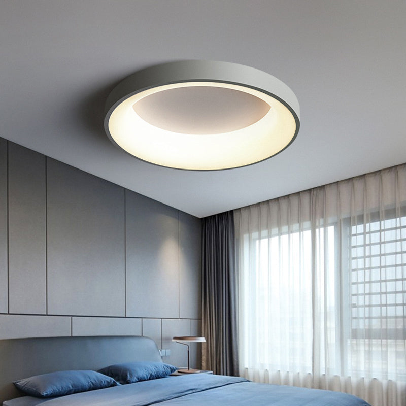 Metal Circular Flush Mount Ceiling Lamp Nordic Style LED Flush Mount Lighting for Bedroom