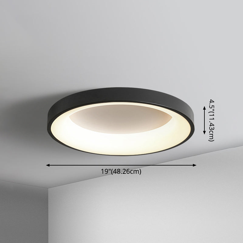 Metal Circular Flush Mount Ceiling Lamp Nordic Style LED Flush Mount Lighting for Bedroom