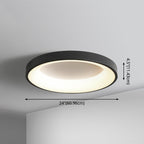 Metal Circular Flush Mount Ceiling Lamp Nordic Style LED Flush Mount Lighting for Bedroom