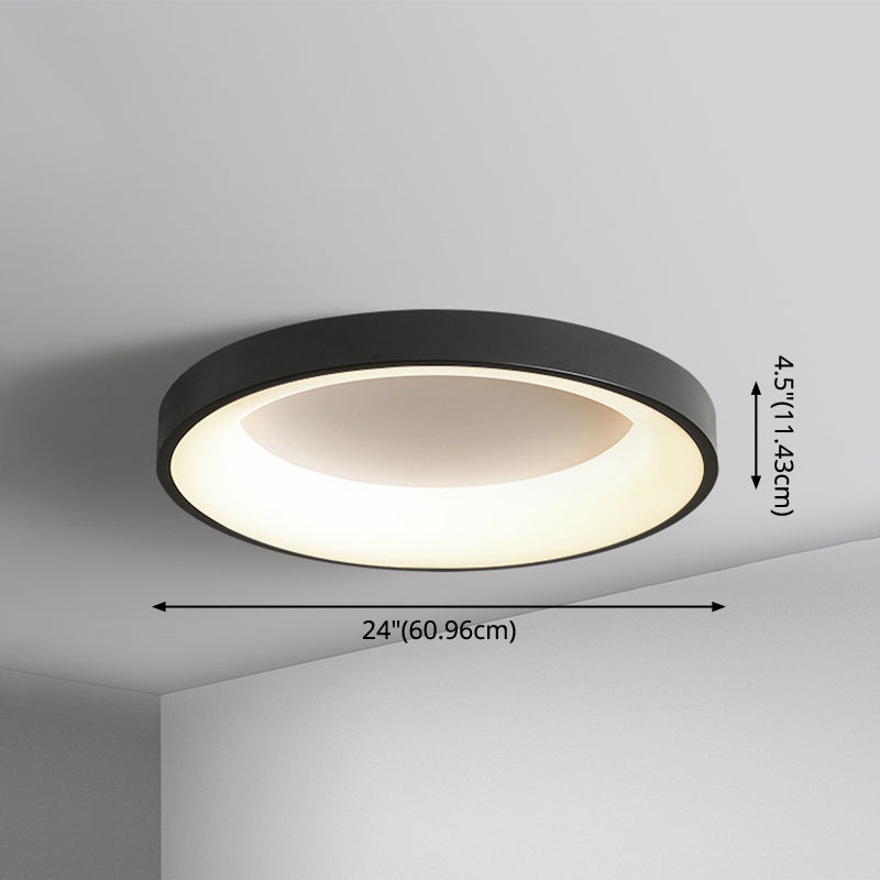 Metal Circular Flush Mount Ceiling Lamp Nordic Style LED Flush Mount Lighting for Bedroom