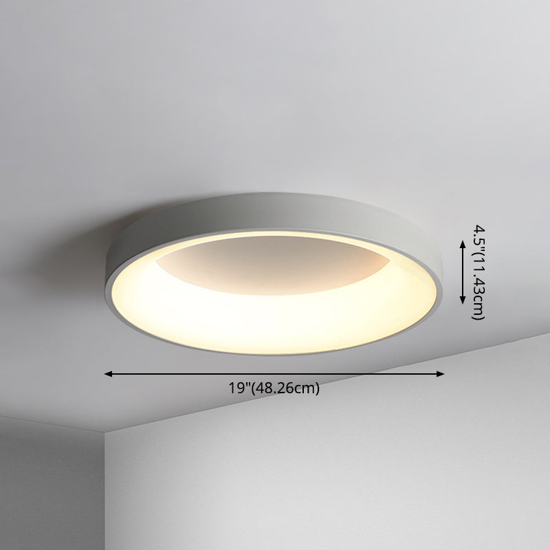 Metal Circular Flush Mount Ceiling Lamp Nordic Style LED Flush Mount Lighting for Bedroom