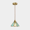 Icy Clear Glass Shade Hanging Lamp 1 Light Tiffany-Style Pendant Light Fixture for Bedroom