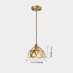 Icy Clear Glass Shade Hanging Lamp 1 Light Tiffany-Style Pendant Light Fixture for Bedroom