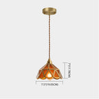 Icy Clear Glass Shade Hanging Lamp 1 Light Tiffany-Style Pendant Light Fixture for Bedroom